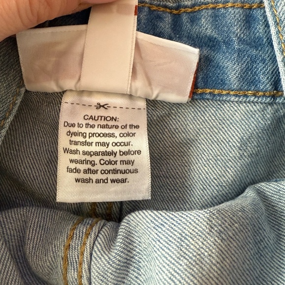 Isabel Maternity shortal overol corto size 4 denim raw hems light color - Picture 4 of 9